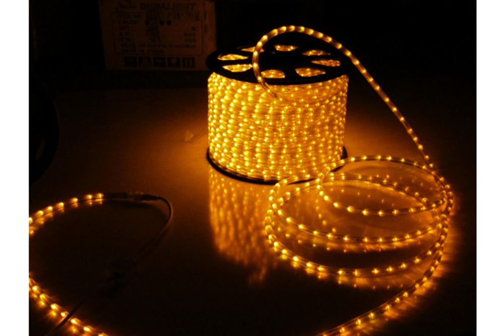 LED-DL-2W-100M-2M-240V-Y  желтый,13мм, КРАТНОСТЬ РЕЗКИ 2М(приход 2019)