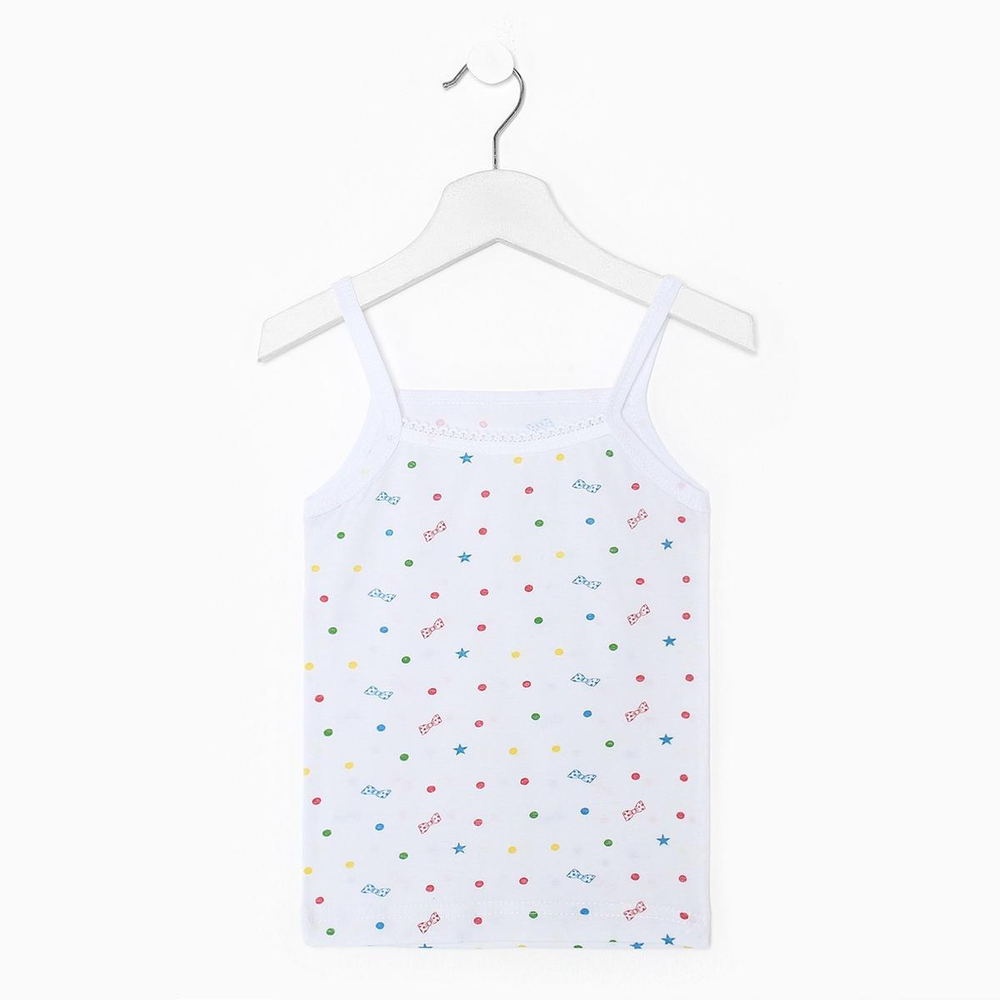 Майка для девочек р.28, на бретельках, разноцв 9487781 (AMOTEKS), 1 шт.