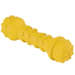 Игрушка Mr.Kranch для собак Гантель дентальная 18 см желтая с ароматом сливок