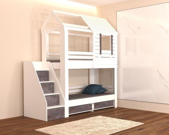 белый / камень темный