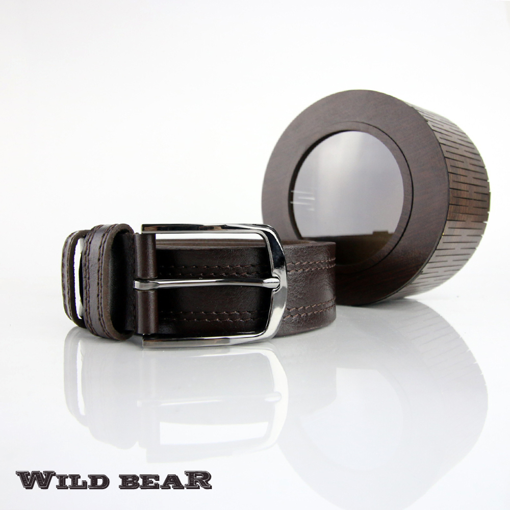 Ремень WILD BEAR RM-004f Brown Premium