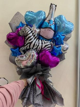 Крафт-букет с зеброй