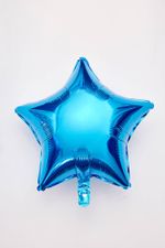 F Шар звезда 18" / 45 см фольга синий (БГ-15)