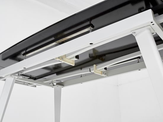 Стол ELIOT 120 HIGH GLOSS STATUARIO Белый мрамор глянцевый, керамика/ белый каркас