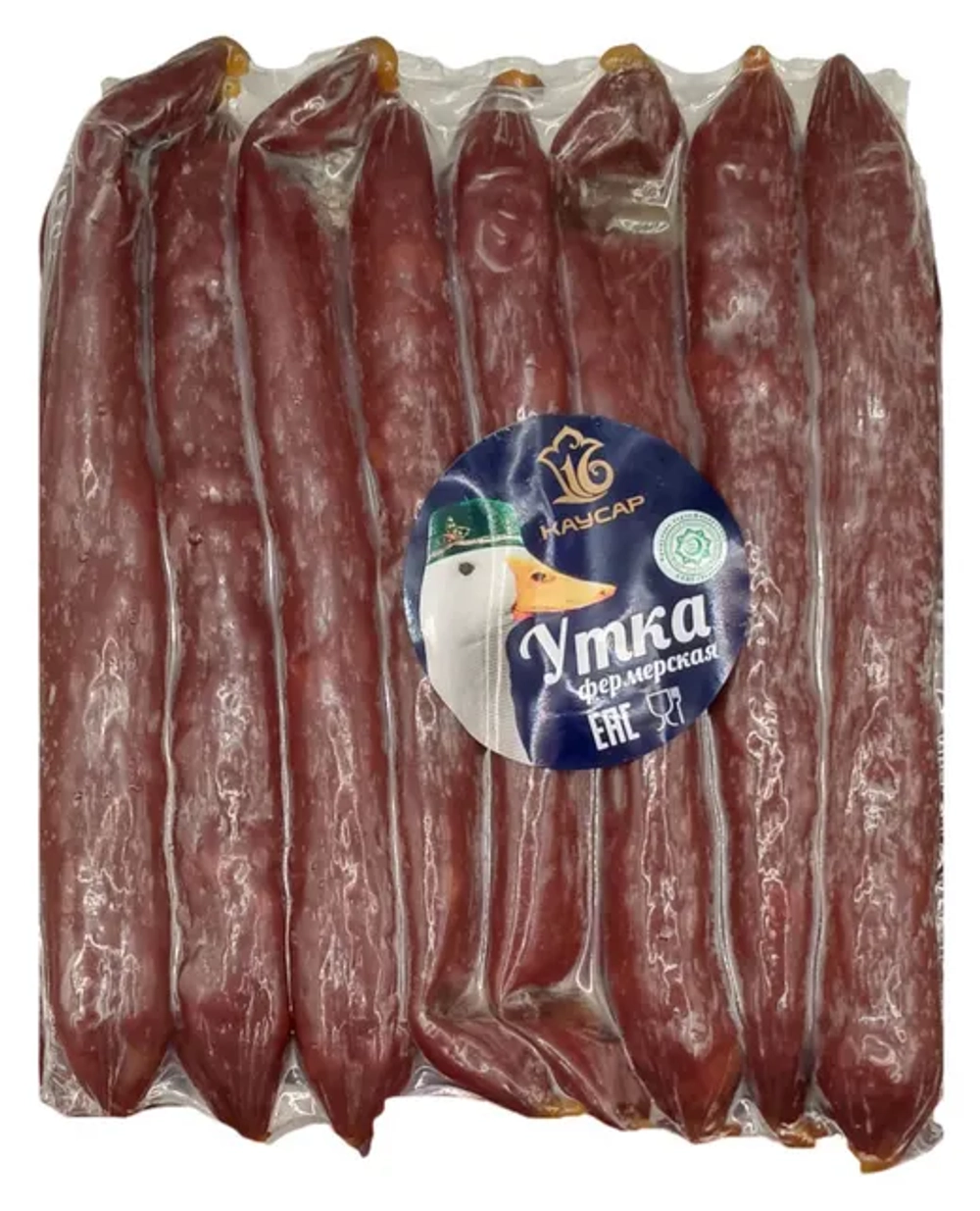 Колбаски сырокопченые "Каусар" мини из мяса уток