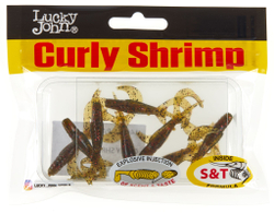 Мягкая приманка Lucky John Curly Shrimp 2in (50 мм), цвет 033, 10 шт.