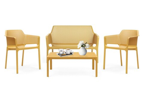 Комплект пластиковой мебели Nardi Net, горчичный