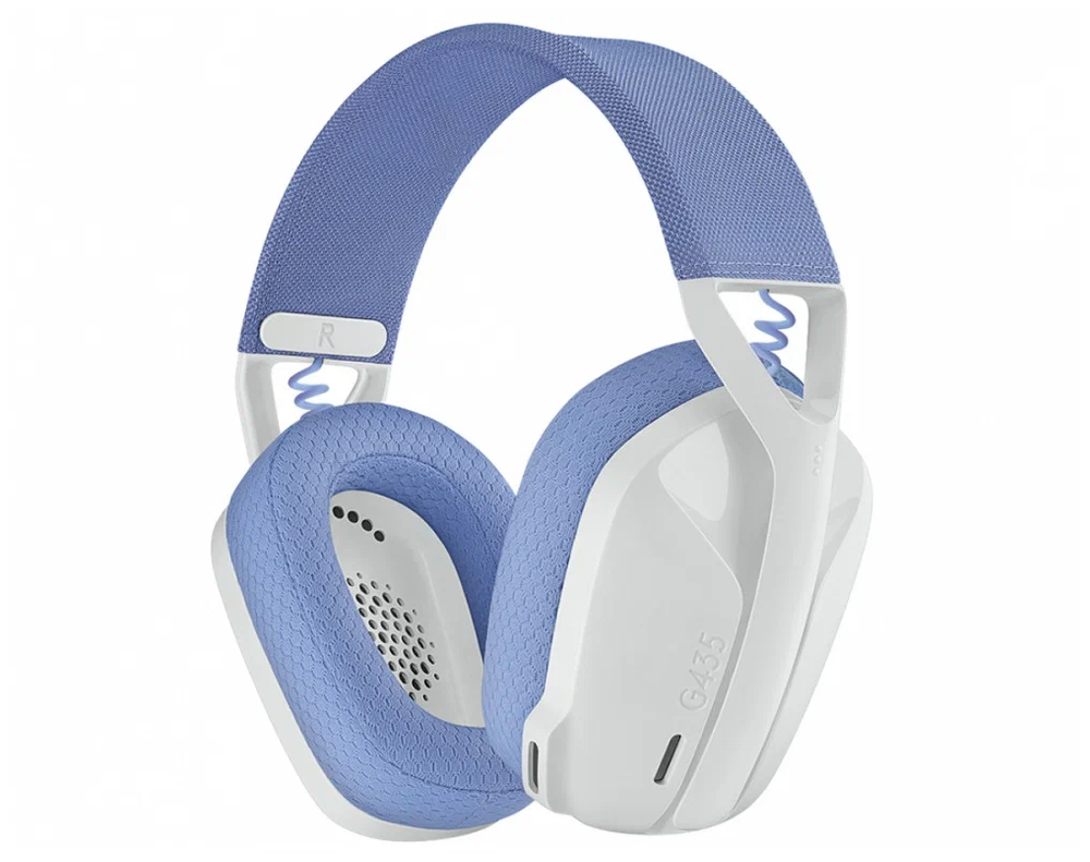 Беспроводная компьютерная гарнитура Logitech G G435, белый/сиреневый