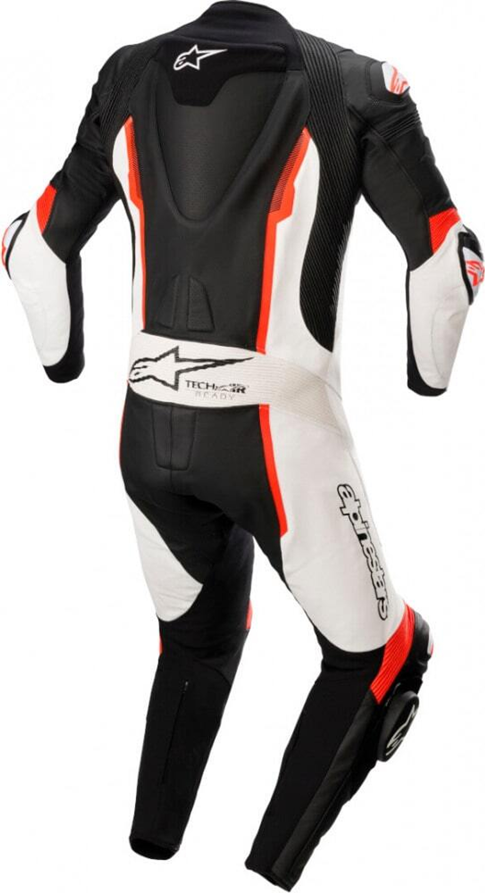 ALPINESTARS Мотокомбинезон цельный мужской кожаный гоночный MISSILE V2 1-PC LEATHER SUIT черно-бело-красный