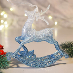 Подвеска "Волшебное копытце" 11*11см, белый/голубой