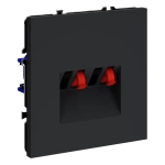 Розетка акустическая встраиваемая VOLTUM S70 4-местная, (графит)