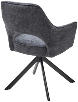 Стул GUARA 180 град. поворот. цвет серый RAVEN 18 / черный каркас, ®DISAUR