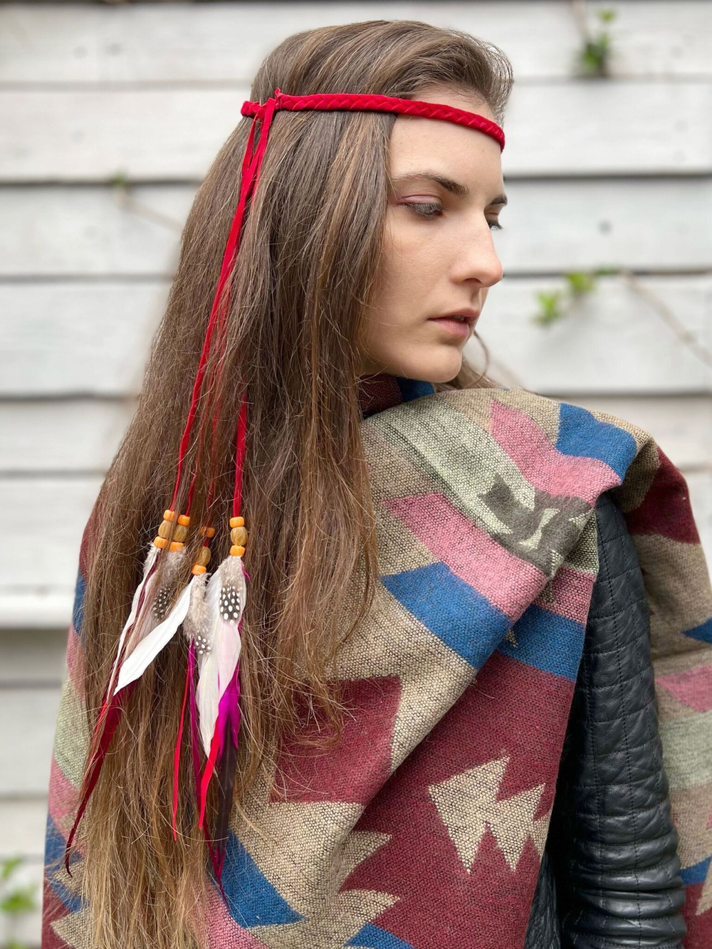 Повязка на голову с перьями