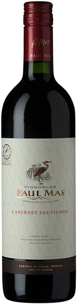 Вино Paul Mas Cabernet Sauvignon Pays d&#39;Oc IGP, 0,75 л.
