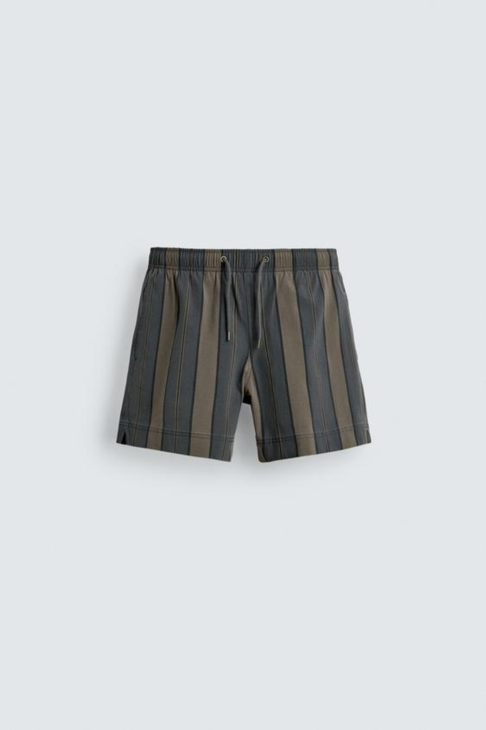 ZARA ПЛАВКИ В ПОЛОСКУ СРЕДНЕЙ ДЛИНЫ, ОТТЕНКИ СЕРОГО