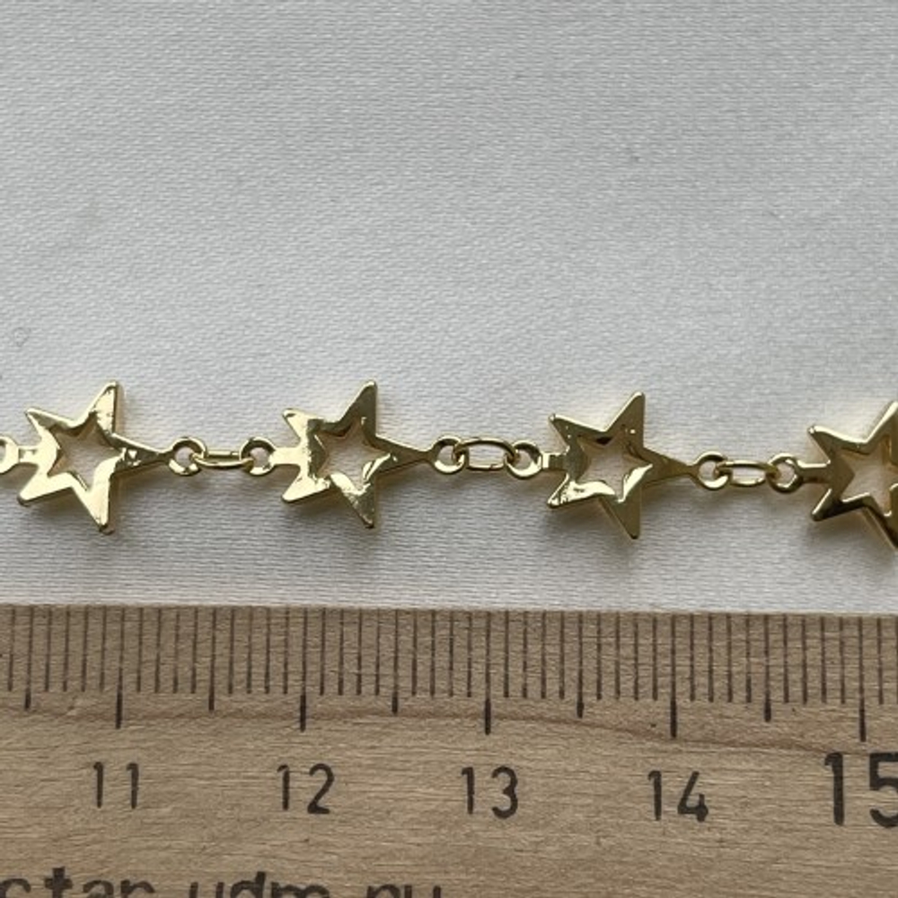 0345-з Цепь "Звезда" 8мм, позолота