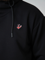 Худи черное Город Горький мужское с нашивкой красный олень