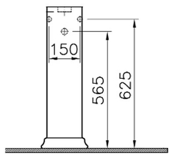 Пьедестал для раковины Serenada Vitra 4168B003-0156 схема
