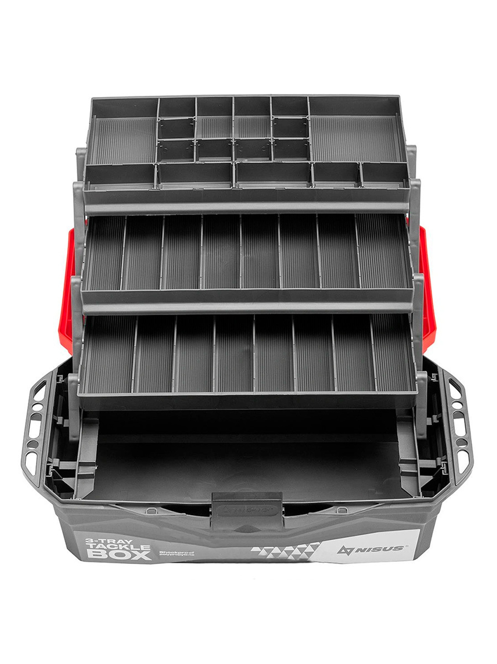 Ящик для снастей Nisus Tackle Box трехполочный красный (N-TB-3-R)
