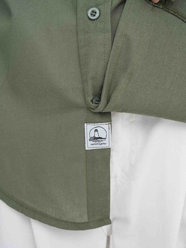 Рубашка Тонкая хаки - фото 16