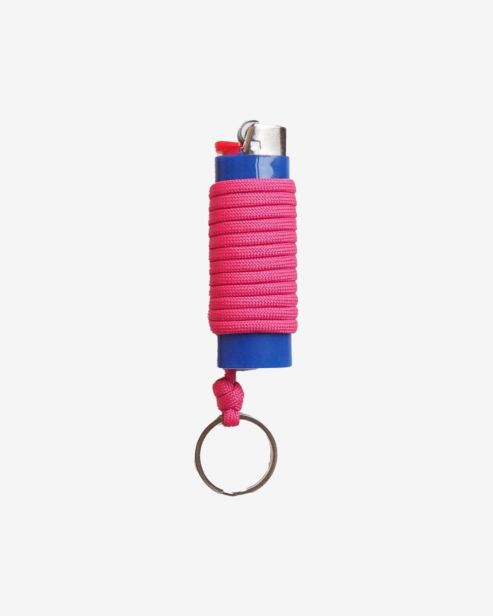 Зажигалка Ack Items синяя (розовый шнурок)