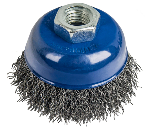 Щетка для УШМ чашеобразная, мягкая, М14 Практика (65мм)