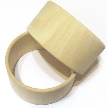 Деревянная заготовка из липы Браслет плоский 3,5 см