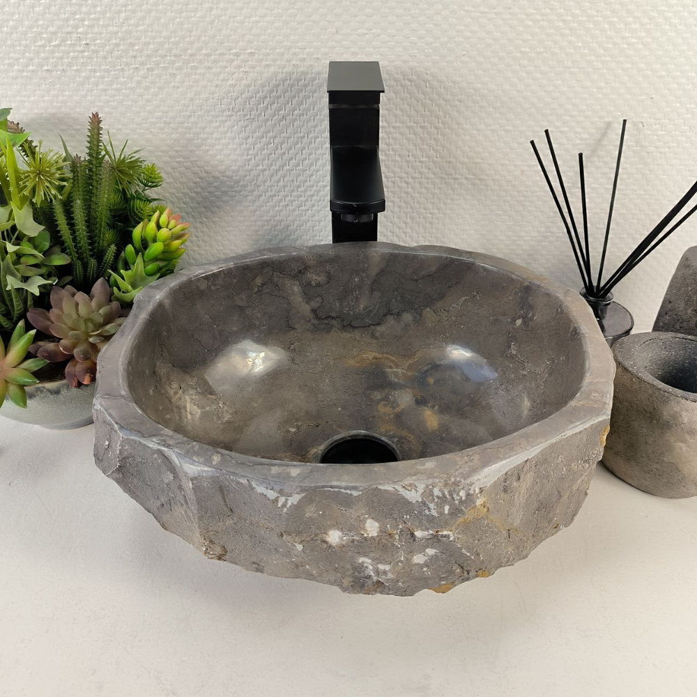 Раковина из мрамора Erozy Grey EM-65522 37*32*15 0882