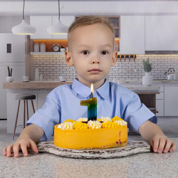 Свечи-цифры Радуга 8 см