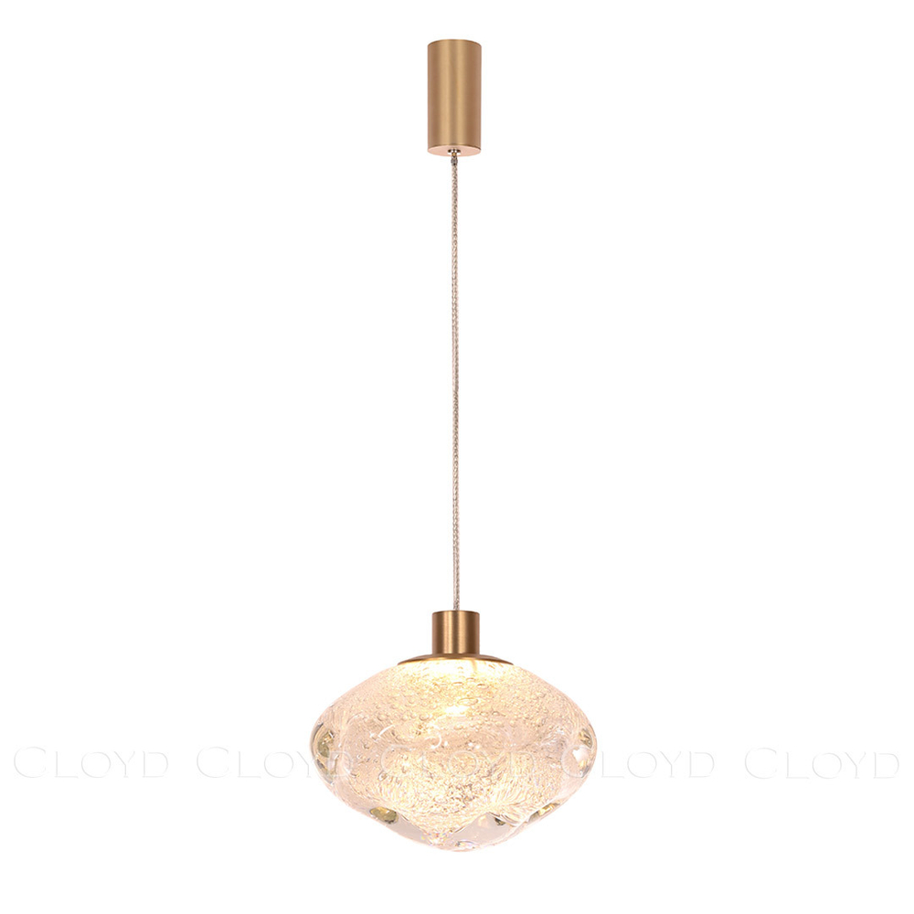 Подвесной светильник Cloyd VOCAL P1 / латунь - прозрачн. стекло (арт.11345)