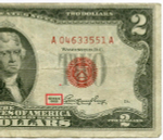 Банкнота США 2 доллара 1953 A 04633551 A. G