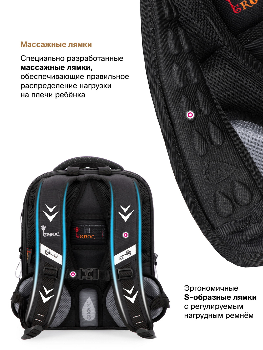 Ранец GROOC 7mini-028 + пенал + мешок + часы