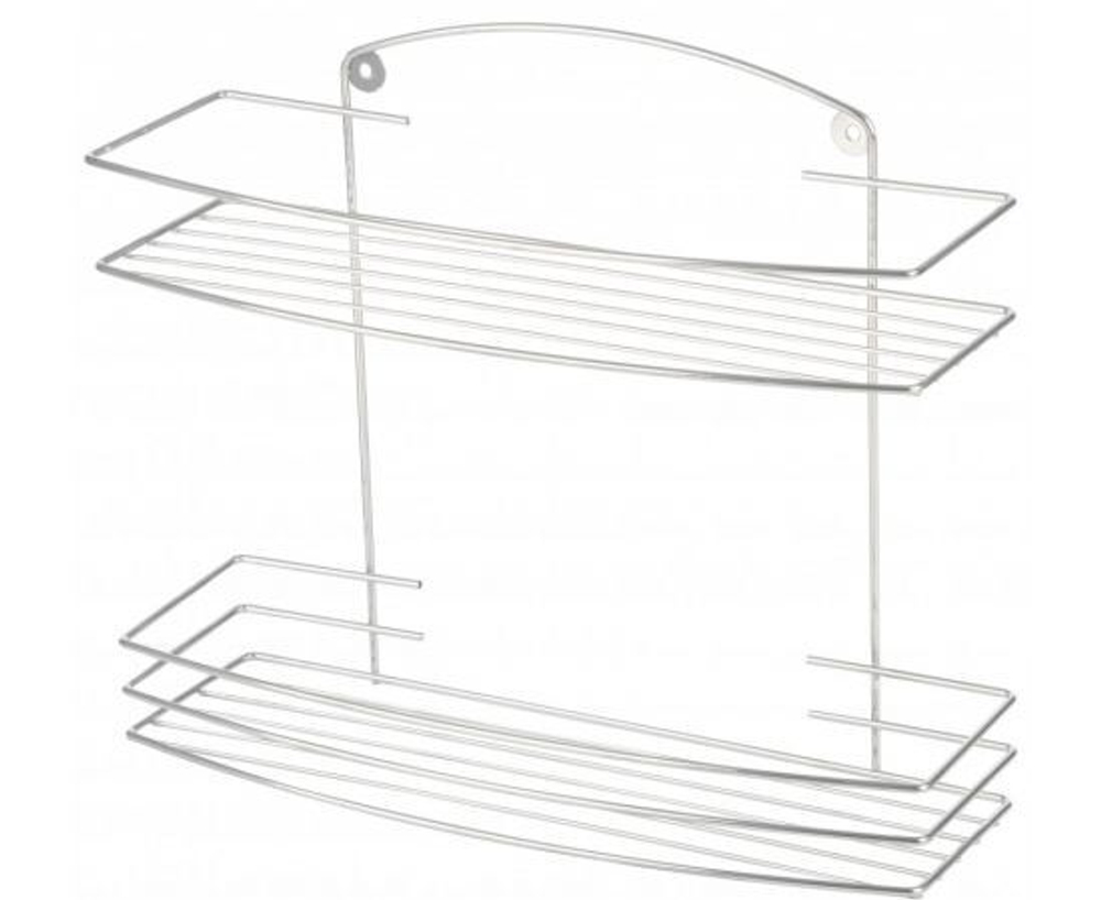 Полка для ванной комнаты настенная Lecco 35*13*7,5см, хром. металл, 310850, Рыжий Кот