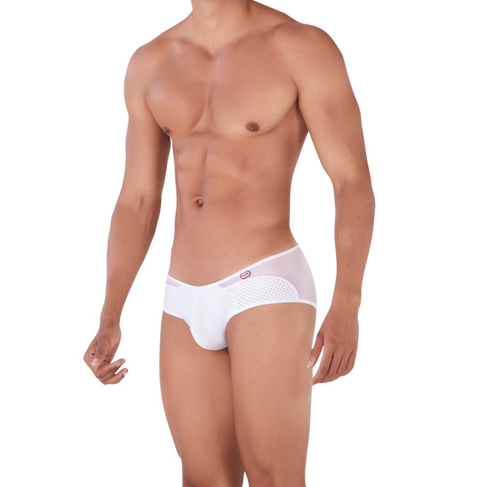 Мужские трусы брифы белые с прозрачной вставкой сзади Pikante LEONIDAS BRIEF 034201