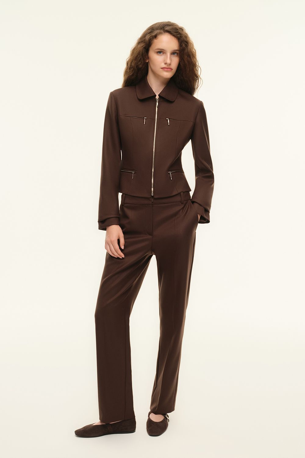 Жакет на молнии ((Андреа Сакс)), коричневый