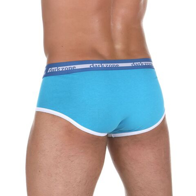 Голубые хлопковые трусы-брифы (Размер: M) (Цвет: голубой)