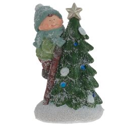 GAEM Фигурка декоративная "Ребёнок" с подсвет (LR44x2, н/п), L8 W7 H13 см, 2в.