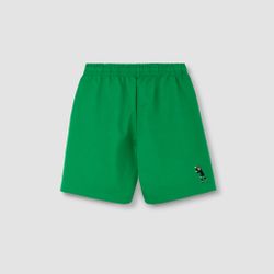 Шорты из зеленого цвета с вышивкой "Матч"
