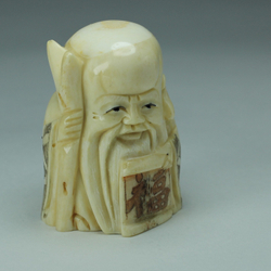 Нэцкэ Шоусин бог долголетья с иероглифом счастье