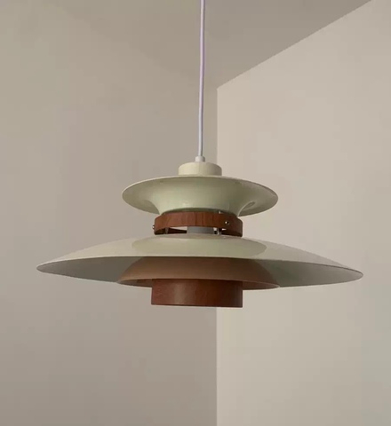 Pendant design lamp PH 5 by Louis Poulsen (olive)