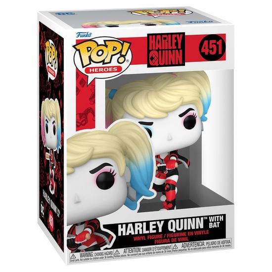 Фигурка Funko POP! Heroes DC Harley Quinn 30th Harley Quinn with Bat (451) 65614 / Фигурка Фанко ПОП! по мотивам вселенной "DC", Харли Квинн