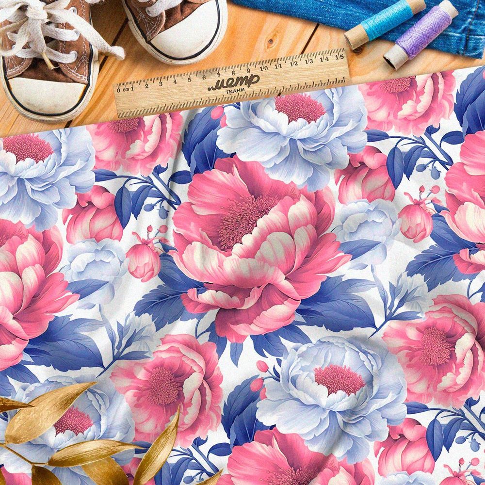 Ткань премиум сатин фееричные краски