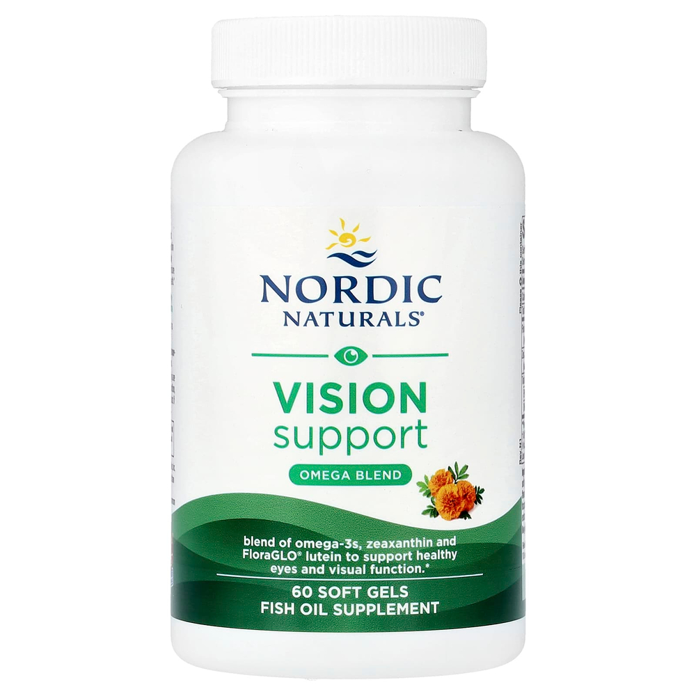 Nordic Naturals, добавка для поддержки зрения, омега-смесь, 60 капсул