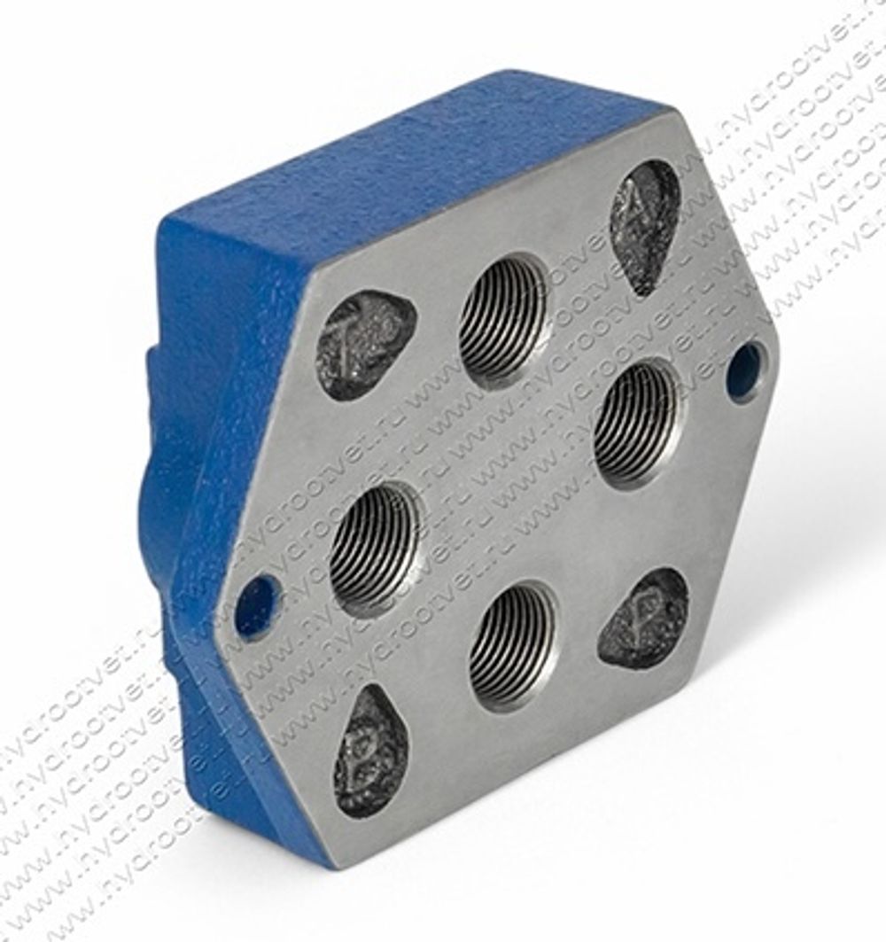 G342/01 - Стальная плита для монтажа клапанов типоразмера Ду6, стандарт ISO 4401-03 / CETOP03