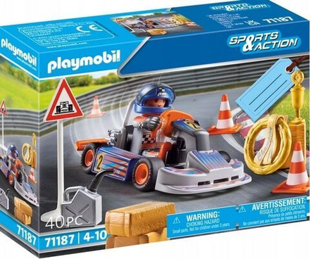 Конструктор Playmobil Sports Action Водитель картинга 71187