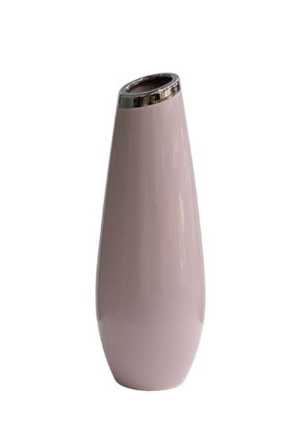 Ваза 12x36см Garda Decor розовая