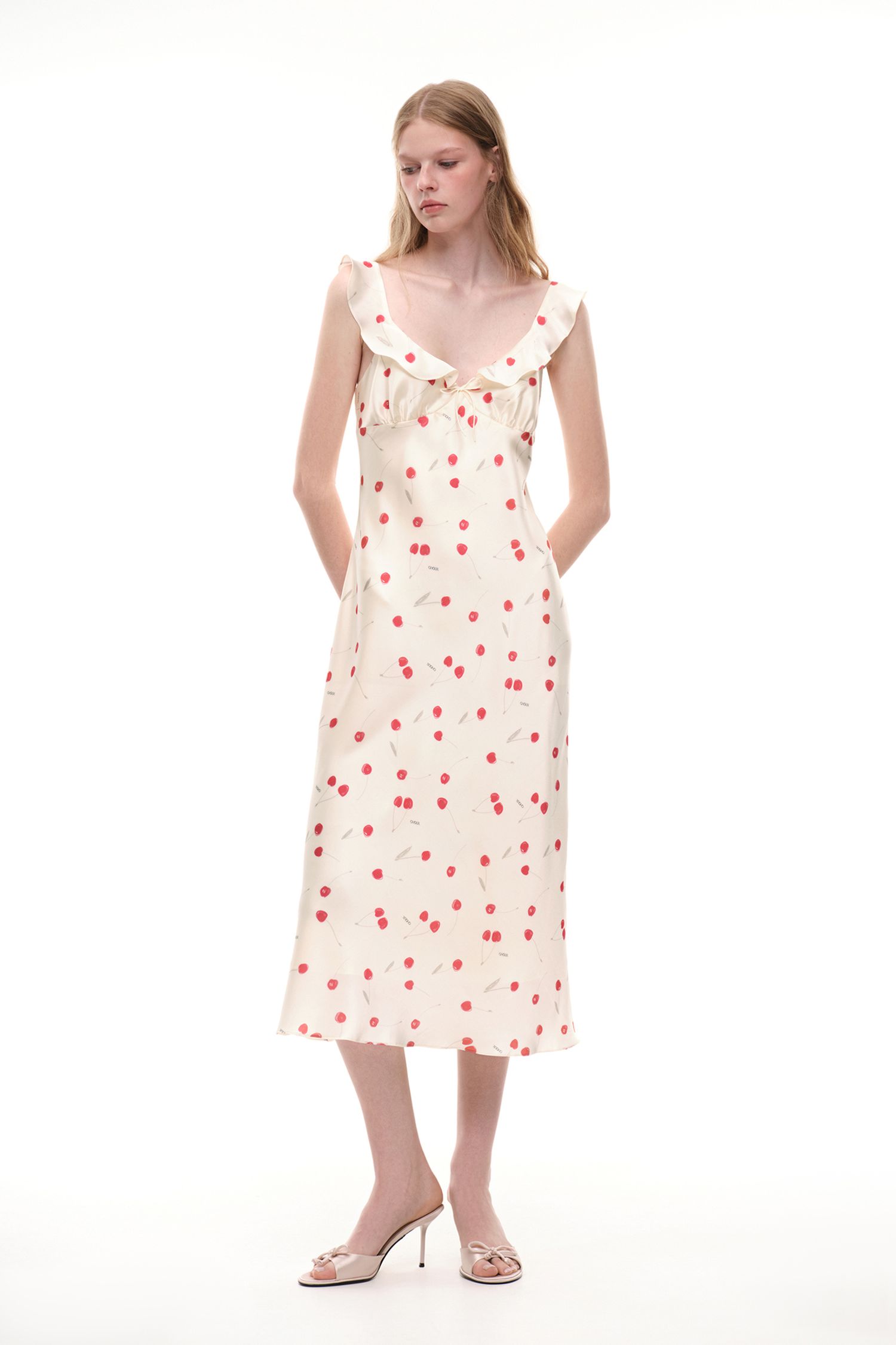 Платье миди (C'est La Vie), молочное