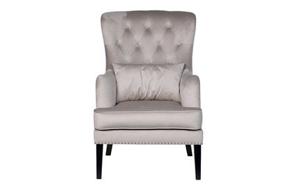 Кресло с подушкой 74x84x104см Garda Decor Rimini Colton 030-SVBeg светло-серое