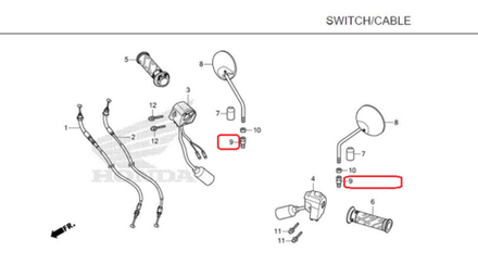 90101-KWW-640. BOLT, ADAPTER, 10MM
