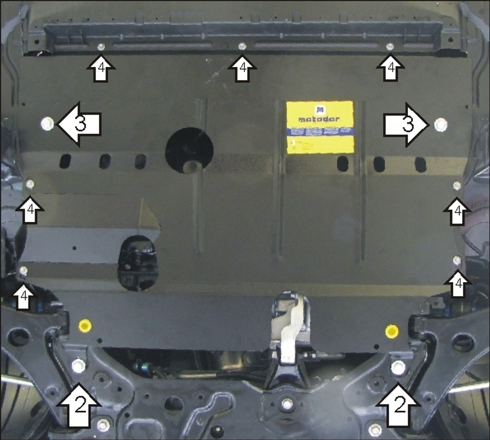 Защита стальная 2 мм Д, КПП Mazda 3 MOTODOR.01126